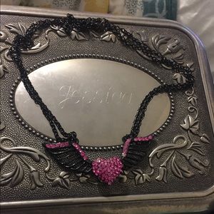 ✨Rock and roll rhinestone necklace 💎👑👓✨